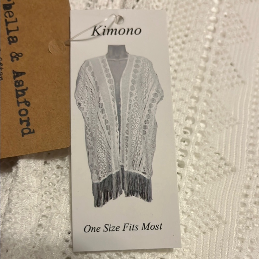 White Knit Beach Kimono